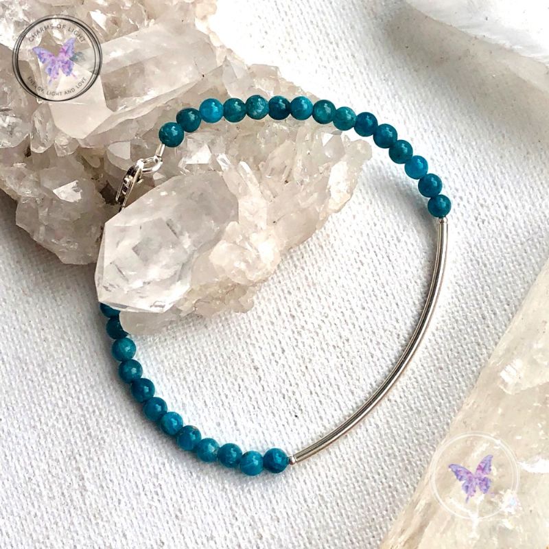 Apatite Beaded Tube Bracelet